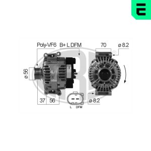 Alternator AUDI A4 B6 Avant (8E5) 1.8 T quattro benzina 190 cai ERA 210546