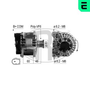 Alternator AUDI A1 Sportback (8XA, 8XF) 1.6 TDI diesel 115 cai ERA 210706A