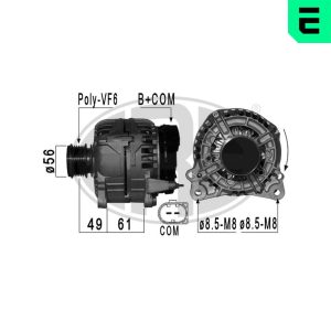 Alternator AUDI A3 (8P1) 1.6 TDI diesel 105 cai ERA 210927A