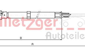 Cablu frana de parcare AUDI A3 (8L1) 1.9 TDI diesel 90 cai METZGER 10.7508