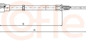 Cablu frana de parcare AUDI A3 (8L1) 1.6 benzina 101 cai COFLE 10.7505