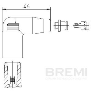 Manson cauciuc bobina AUDI A3 (8L1) 1.6 benzina 102 cai BREMI 13552A1