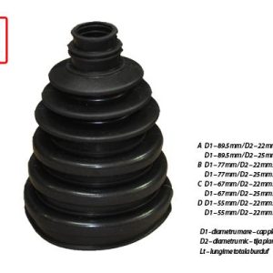 Burduf cauciuc articulatie planetara AUDI A4 B6 Avant (8E5) 1.8 T quattro benzina 170 cai ASAM AUTOMOTIVE 32218