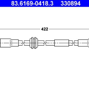 Furtun frana AUDI A4 B7 Cabriolet (8HE) RS4 quattro benzina 420 cai ATE 83.6169-0418.3