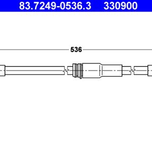 Furtun frana AUDI A3 Sportback (8PA) 2.0 TFSI benzina 200 cai ATE 83.7249-0536.3