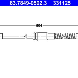 Furtun frana AUDI A3 Sportback (8PA) 2.0 FSI benzina 150 cai ATE 83.7849-0502.3