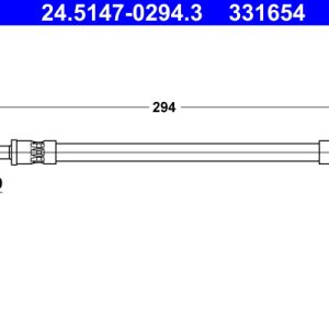 Furtun frana AUDI A4 Allroad B9 (8WH, 8WJ) 50 TDI quattro diesel 286 cai ATE 24.5147-0294.3