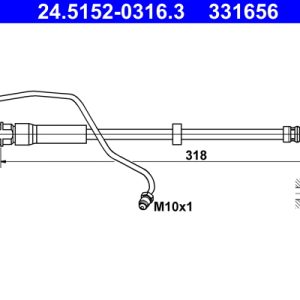 Furtun frana AUDI A4 Allroad B9 (8WH, 8WJ) 3.0 TDI quattro diesel 286 cai ATE 24.5152-0316.3