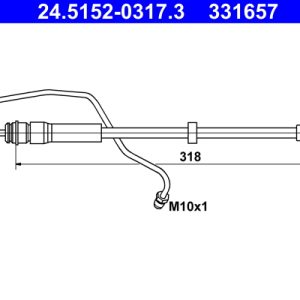 Furtun frana AUDI A4 Allroad B9 (8WH, 8WJ) 40 TDI Mild Hybrid quattro Diesel/electro 204 cai ATE 24.5152-0317.3