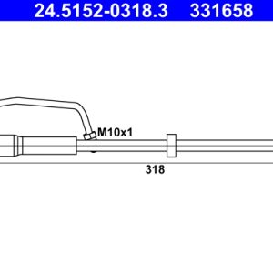 Furtun frana AUDI A4 Allroad B9 (8WH, 8WJ) 50 TDI quattro diesel 286 cai ATE 24.5152-0318.3