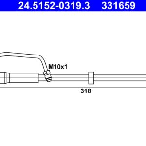 Furtun frana AUDI A4 Allroad B9 (8WH, 8WJ) 3.0 TDI quattro diesel 286 cai ATE 24.5152-0319.3