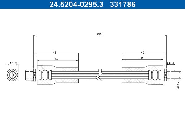 Furtun frana AUDI A4 B5 (8D2) 1.8 T quattro benzina 180 cai ATE 24.5204-0295.3