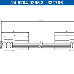 Furtun frana AUDI A4 B5 Avant (8D5) 2.6 quattro benzina 150 cai ATE 24.5204-0295.3