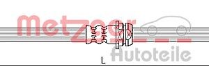 Furtun frana AUDI A3 Sportback (8PA) 1.8 TFSI benzina 160 cai METZGER 4110248