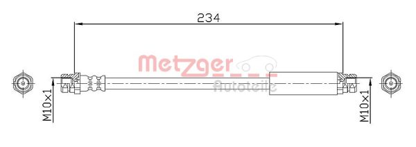 Furtun frana AUDI A3 Cabriolet (8P7) 2.0 TDI diesel 136 cai METZGER 4110359