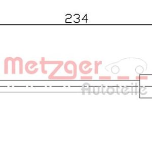 Furtun frana AUDI A3 (8P1) 2.0 TDI diesel 140 cai METZGER 4110359