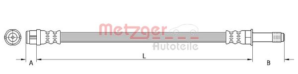 Furtun frana AUDI A4 B8 Avant (8K5) 3.0 TFSI quattro benzina 272 cai METZGER 4110448