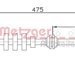 Furtun frana AUDI A4 B8 (8K2) 2.0 TFSI quattro benzina 220 cai METZGER 4110447