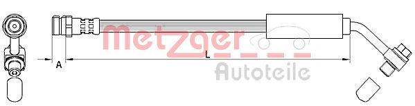 Furtun frana AUDI A3 (8V1, 8VK) 2.0 TDI diesel 150 cai METZGER 4111478