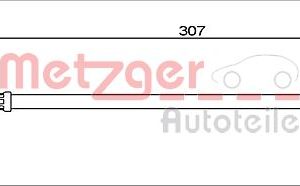 Furtun frana AUDI A4 Allroad B9 (8WH, 8WJ) 50 TDI quattro diesel 286 cai METZGER 4112041