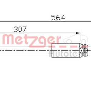 Furtun frana AUDI A3 (8P1) 1.9 TDI diesel 105 cai METZGER 4116203