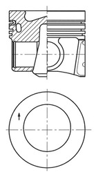 Piston AUDI A3 (8V1, 8VK) 1.6 TDI diesel 110 cai KOLBENSCHMIDT 41271610