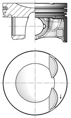 Piston AUDI A3 Limousine (8VS, 8VM) S3 quattro benzina 280 cai KOLBENSCHMIDT 41533600