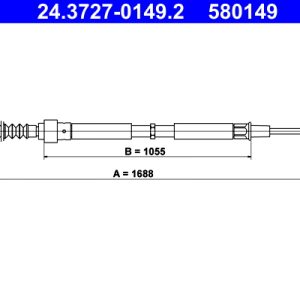 Cablu frana de parcare AUDI A3 (8L1) 1.6 benzina 101 cai ATE 24.3727-0149.2