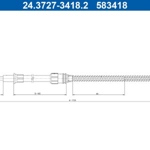 Cablu frana de parcare AUDI A1 Sportback (GBA) 25 TFSI benzina 95 cai ATE 24.3727-3418.2