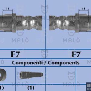 Furtun frana AUDI A4 B7 Avant (8ED) 3.0 quattro benzina 218 cai MALO 80171