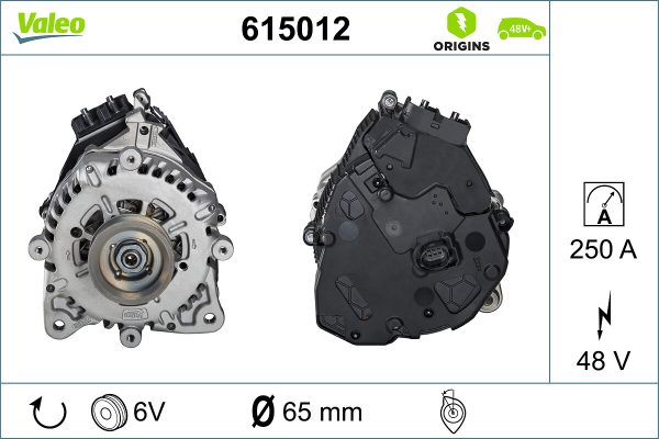 Generator start AUDI A3 Sportback (8YA, 8YF) 35 TFSI Mild Hybrid benzina/elector 150 cai VALEO 615012
