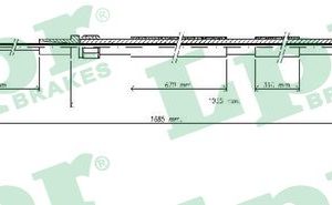 Cablu frana de parcare AUDI A3 (8L1) 1.8 benzina 125 cai LPR C0936B