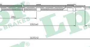 Cablu frana de parcare AUDI A3 (8L1) 1.8 benzina 125 cai LPR C0952B