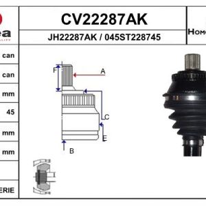 Cap planetara AUDI A4 B6 (8E2) 1.8 T quattro benzina 150 cai EAI CV22287AK