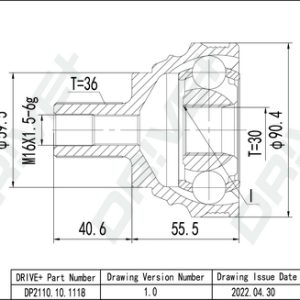 Cap planetara AUDI A3 (8V1, 8VK) 1.4 TFSI benzina 125 cai DRIVE DP2110.10.1118
