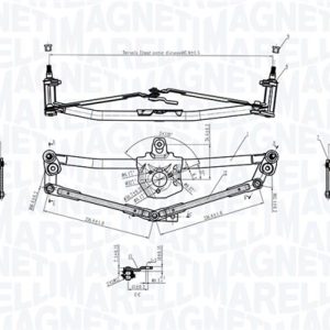 Legaturi stergator parbriz AUDI A3 (8L1) 1.9 TDI diesel 100 cai MAGNETI MARELLI 085570190010