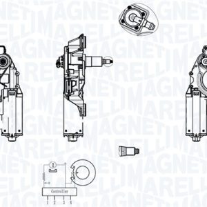 Motor stergator AUDI A3 (8P1) 1.2 TSI benzina 105 cai MAGNETI MARELLI 064013022010