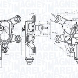 Motor stergator AUDI A4 B8 Avant (8K5) 3.0 TFSI quattro benzina 272 cai MAGNETI MARELLI 064073000010