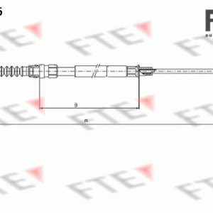 Cablu frana de parcare AUDI A3 (8P1) 1.6 FSI benzina 115 cai FTE 9250076