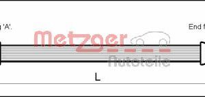 Furtun frana AUDI A4 B5 Avant (8D5) 1.8 quattro benzina 125 cai METZGER 4114669