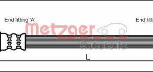 Furtun frana AUDI A4 B5 Avant (8D5) 1.9 TDI quattro diesel 115 cai METZGER 4114796