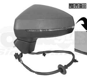 Oglinda exterioara AUDI A3 Limousine (8VS, 8VM) S3 quattro benzina 280 cai VAN WEZEL 0337807
