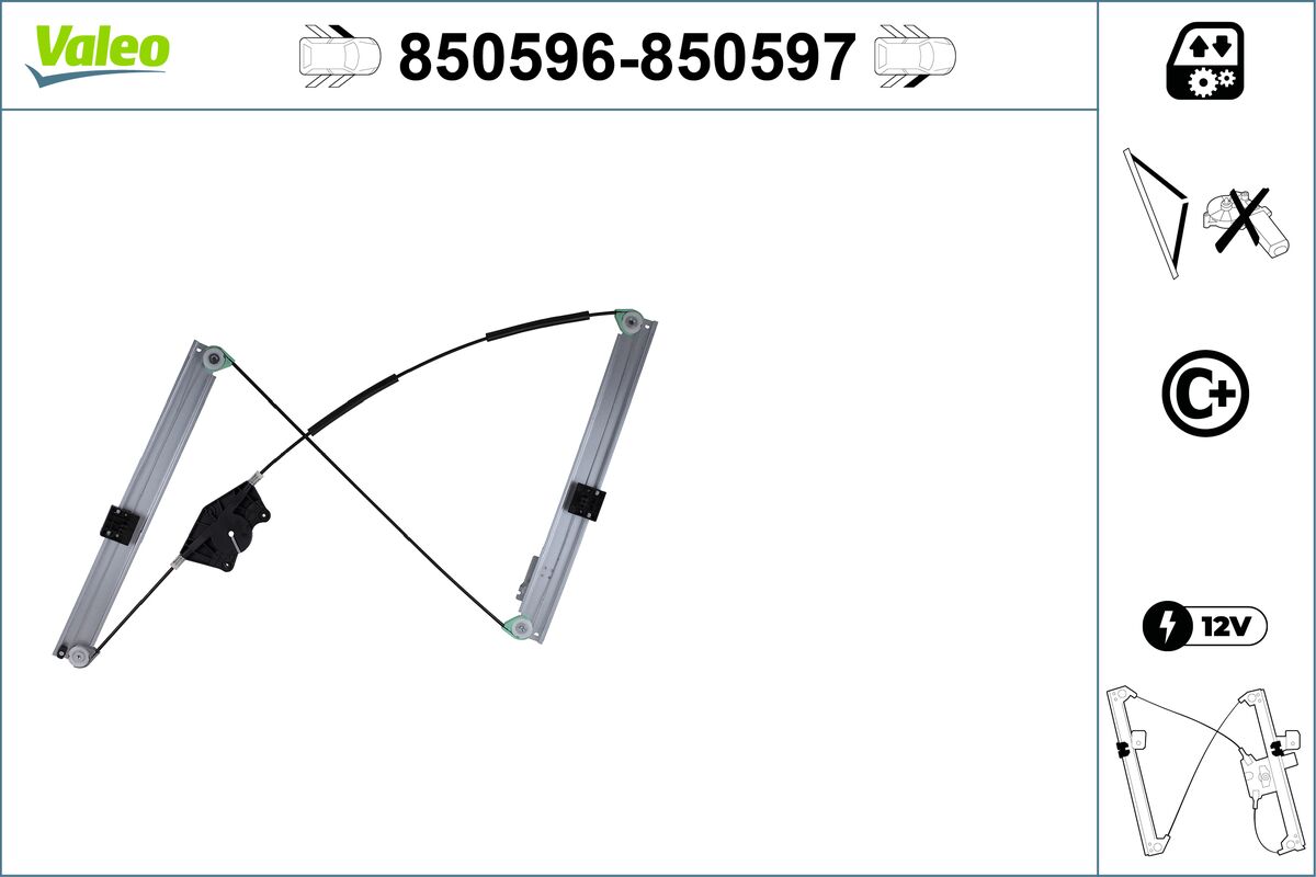 Mecanism actionare geam AUDI A4 B7 Avant (8ED) 2.0 TFSI quattro benzina 200 cai VALEO 850596