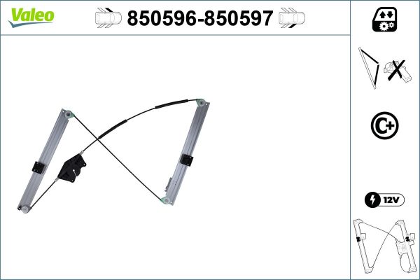 Mecanism actionare geam AUDI A4 B6 (8E2) 3.0 quattro benzina 218 cai VALEO 850596