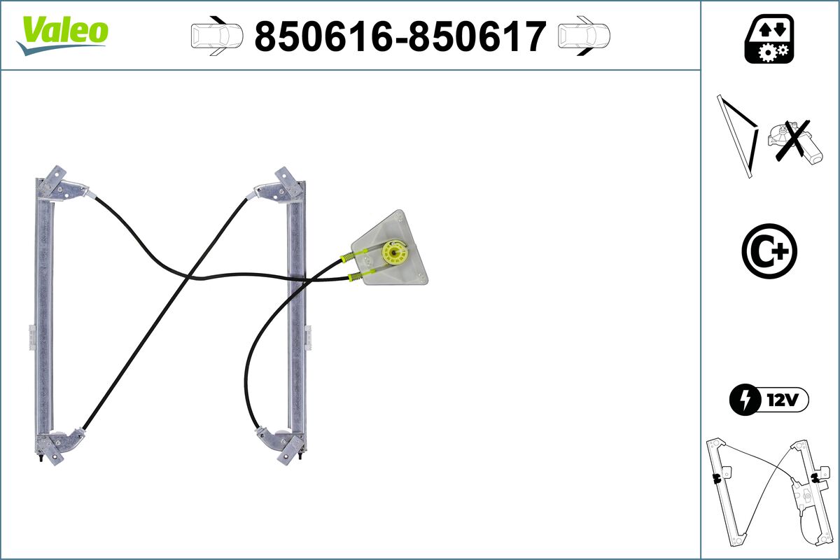 Mecanism actionare geam AUDI A3 (8P1) 1.6 benzina 102 cai VALEO 850616