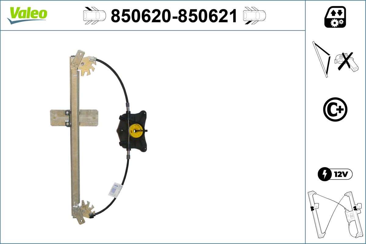 Mecanism actionare geam AUDI A3 Sportback (8PA) 2.0 FSI benzina 150 cai VALEO 850620