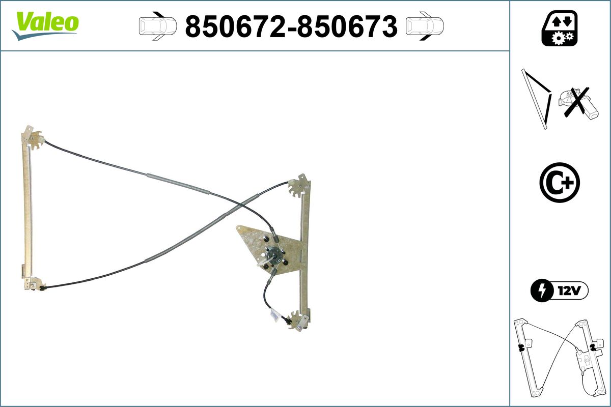 Mecanism actionare geam AUDI A3 (8L1) 1.9 TDI diesel 100 cai VALEO 850672
