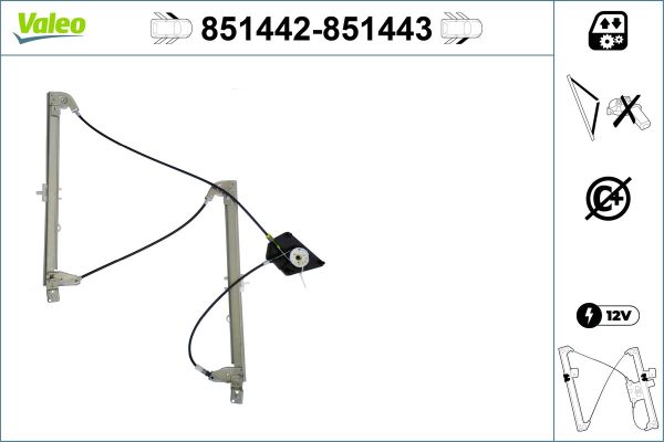 Mecanism actionare geam AUDI A3 Limousine (8VS, 8VM) S3 quattro benzina 310 cai VALEO 851442