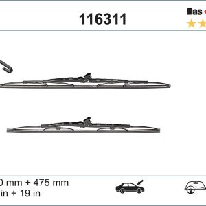 Lamela stergator AUDI A3 (8L1) 1.6 benzina 101 cai SWF 116311
