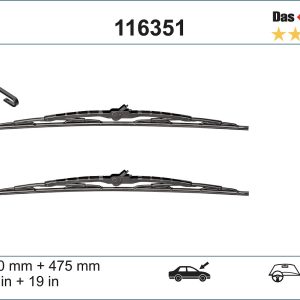 Lamela stergator AUDI A3 (8L1) 1.6 benzina 101 cai SWF 116351